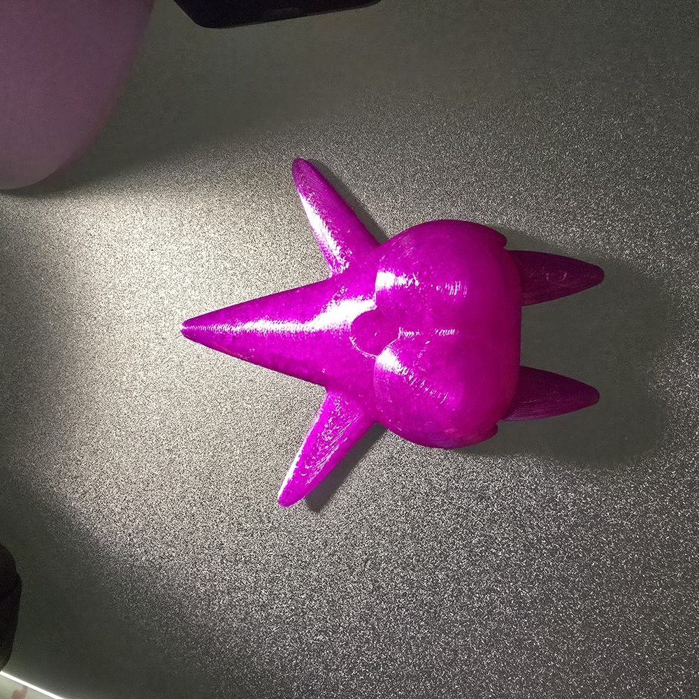 Patrick Star Magnet Pen Holder. Vibrant Pink Or Blue 3D Printed Figurine